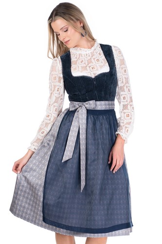 Dirndl hildor dunkelblau 70cm - dirndl,